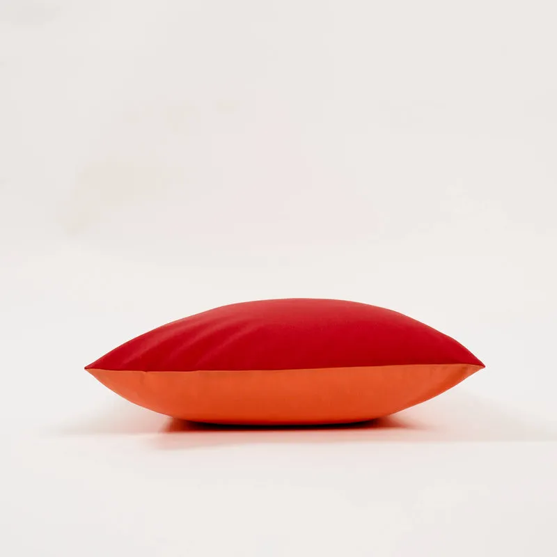 Housse de coussin Duo Rouge et Orange