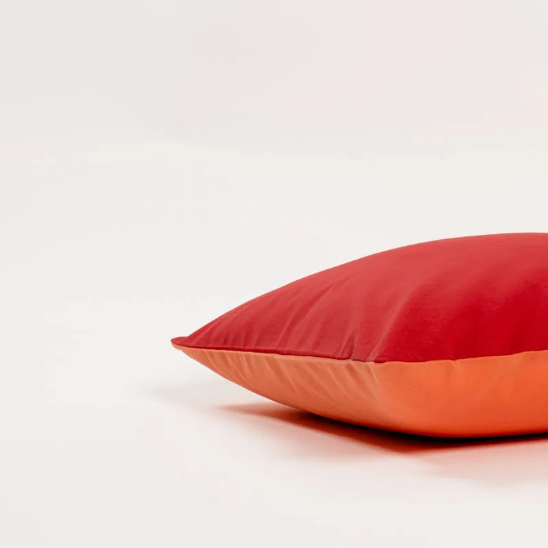 Housse de coussin Duo Rouge et Orange
