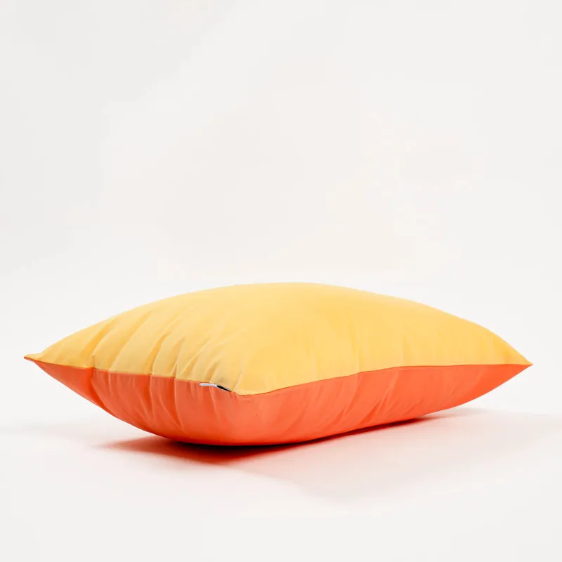 Housse de coussin Duo Orange et Jaune