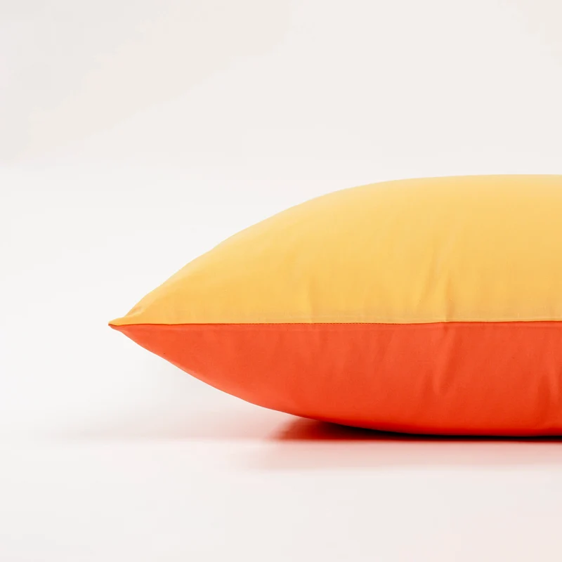 Housse de coussin Duo Orange et Jaune