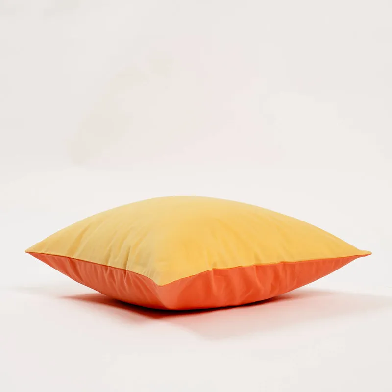 Housse de coussin Duo Orange et Jaune