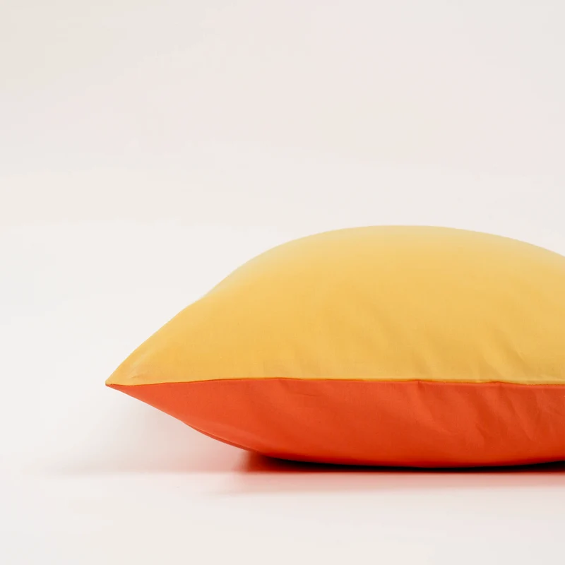 Housse de coussin Duo Orange et Jaune