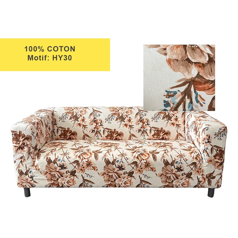 Housse pour canapé IKEA KLIPPAN motifs imprimés 100% coton