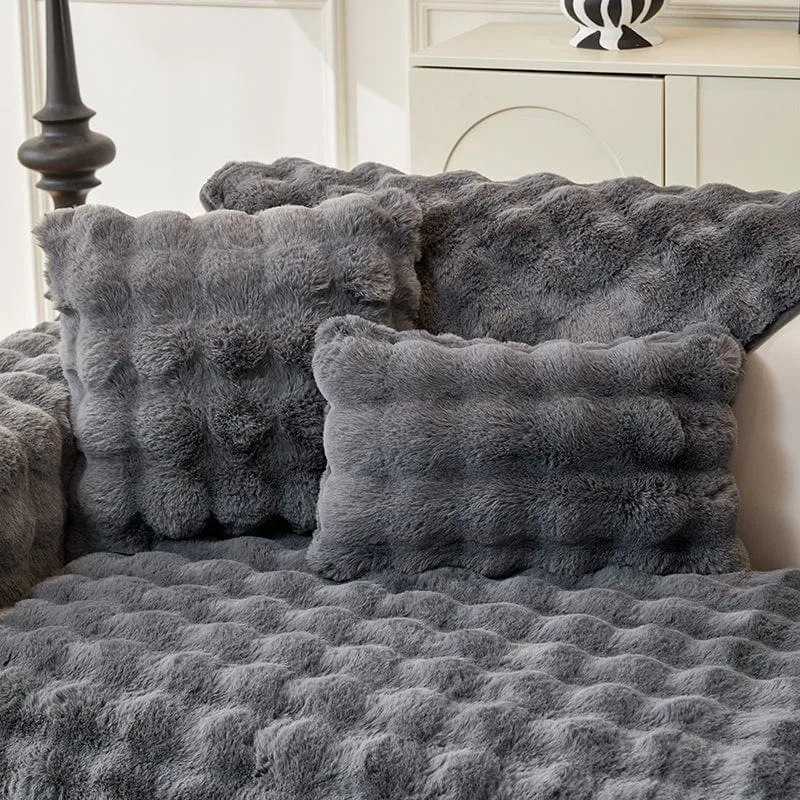 Housse de Coussin EasyCover Fausse Fourrure Molletonnée — À l'unité