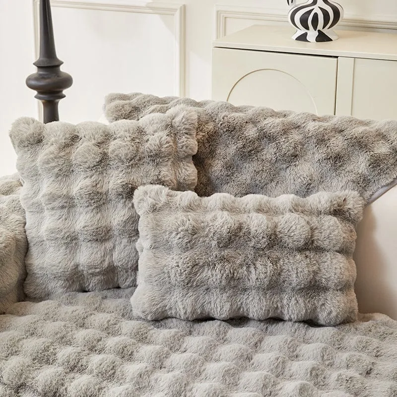 Housse de Coussin EasyCover Fausse Fourrure Molletonnée — À l'unité