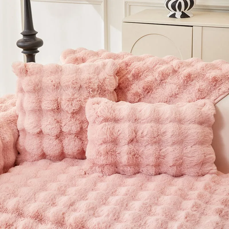Housse de Coussin EasyCover Fausse Fourrure Molletonnée — À l'unité