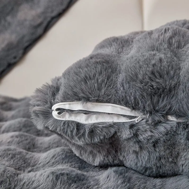 Housse de Coussin EasyCover Fausse Fourrure Molletonnée — À l'unité