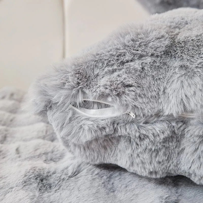 Housse de Coussin EasyCover Fausse Fourrure Molletonnée — À l'unité