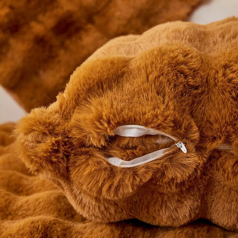 Housse de Coussin EasyCover Fausse Fourrure Molletonnée — À l'unité