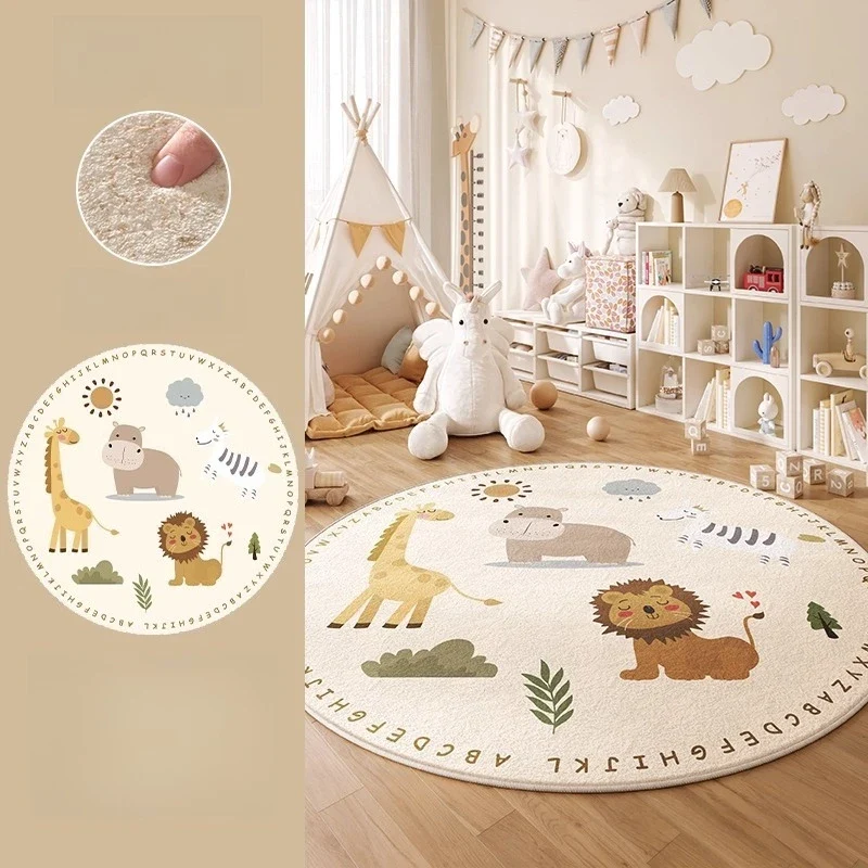 Tapis Rond Cartoon Animaux