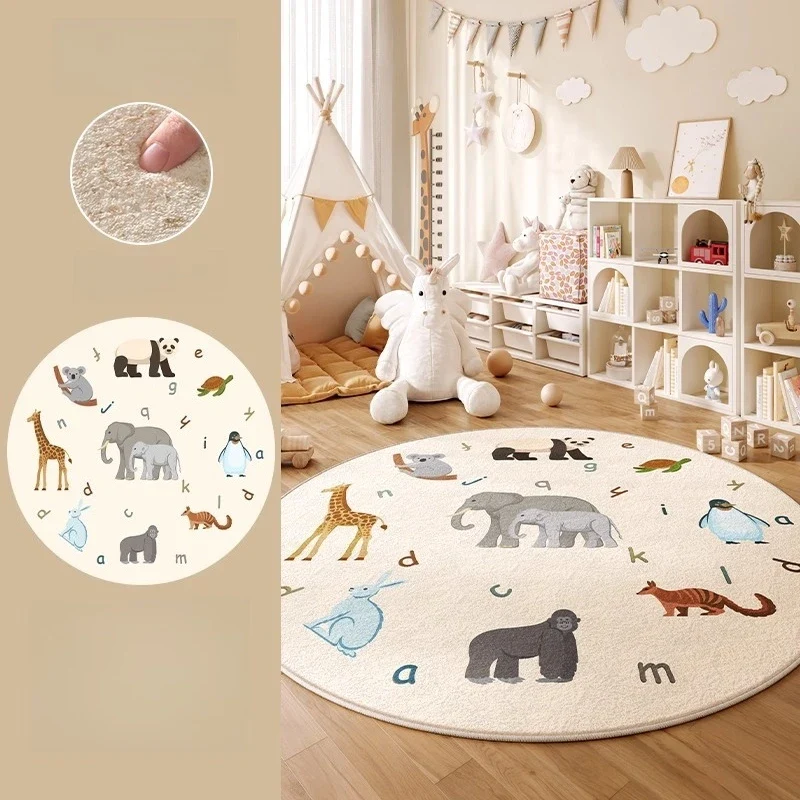 Tapis Rond Cartoon Animaux