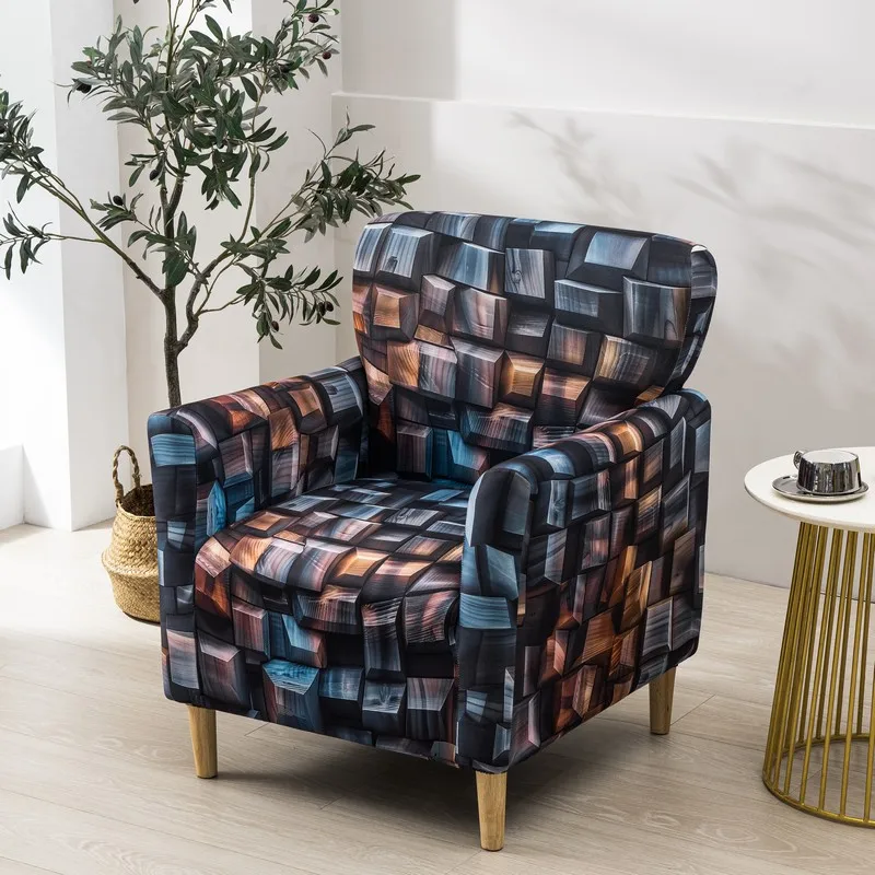 Housses de Fauteuil avec Accoudoirs à Motifs