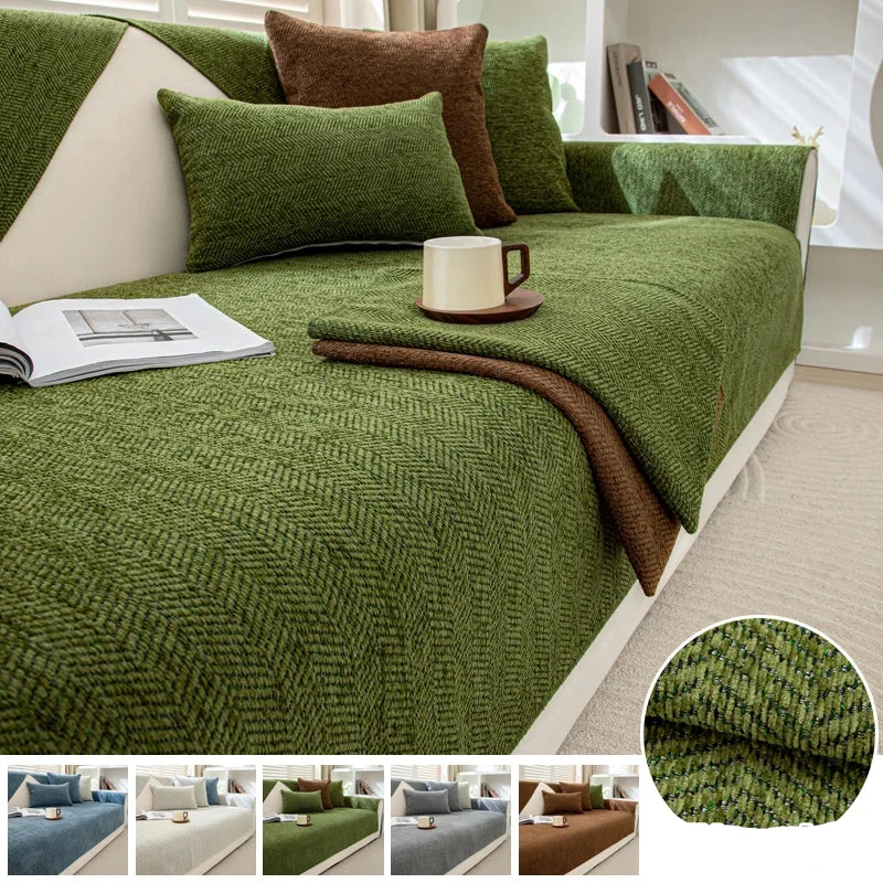 Protège Canapé Design Antidérapant – Jacquard Chenille Renforcée