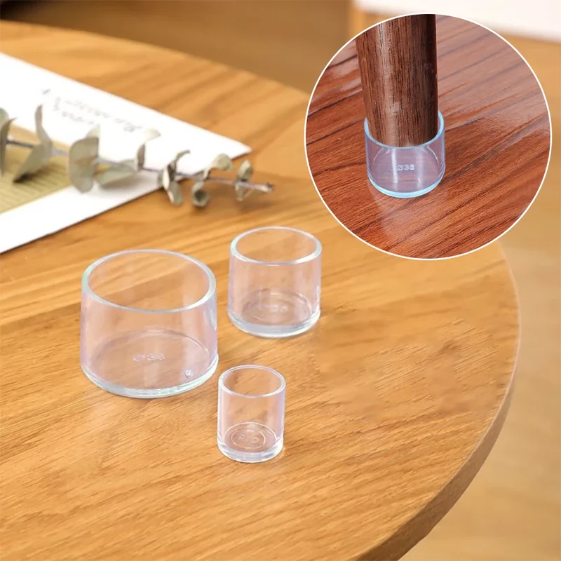 Protections en silicone pour pieds de chaises et tables ronds – Lot de 8