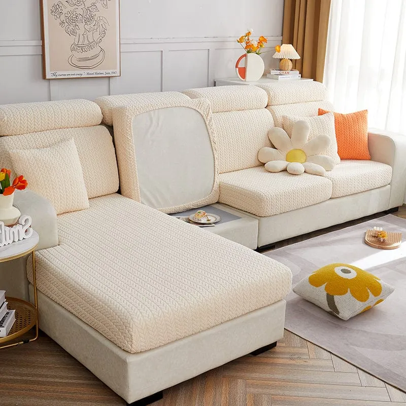 Housse de Coussin de Canapé Polaire