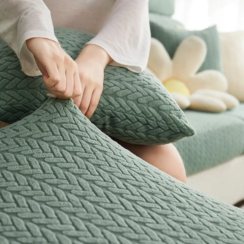 Housse de Coussin de Canapé Polaire