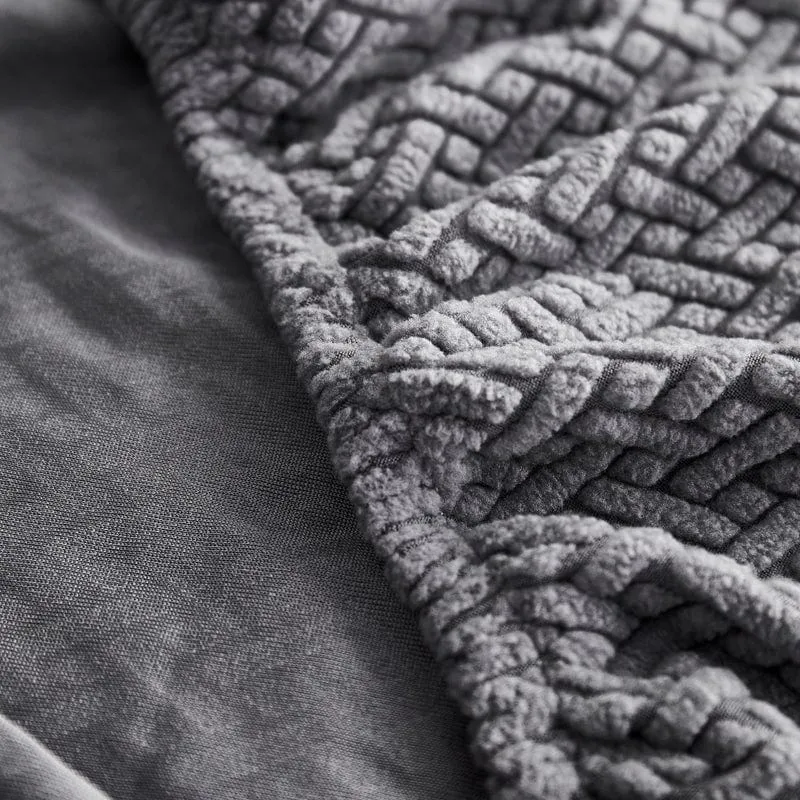 Housse de Coussin de Canapé Polaire
