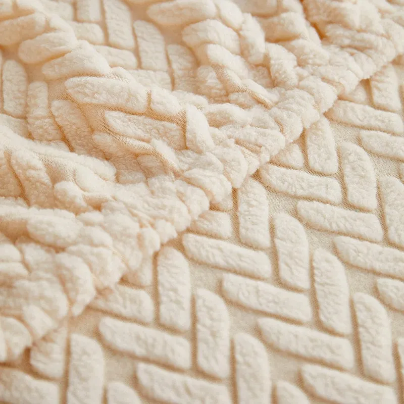 Housse de Coussin de Canapé Polaire