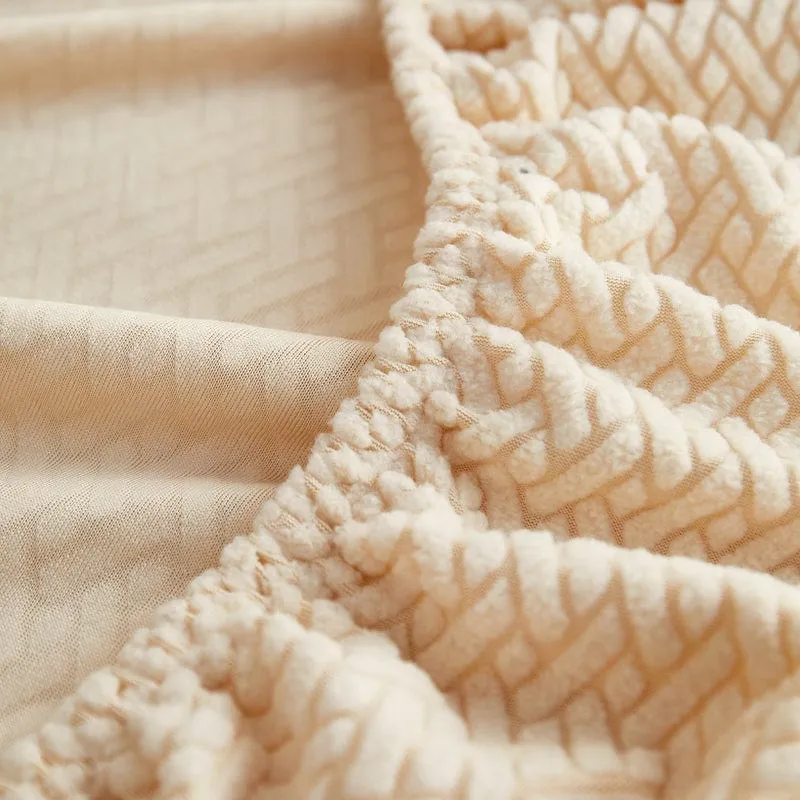 Housse de Coussin de Canapé Polaire