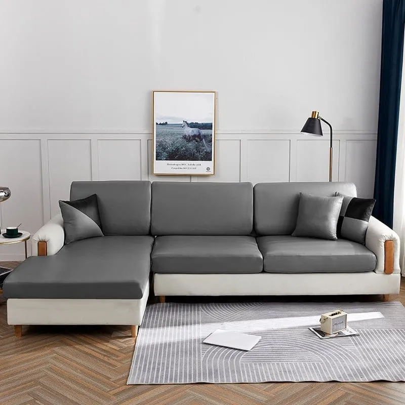 Housse de Coussin de Canapé en Simili Cuir