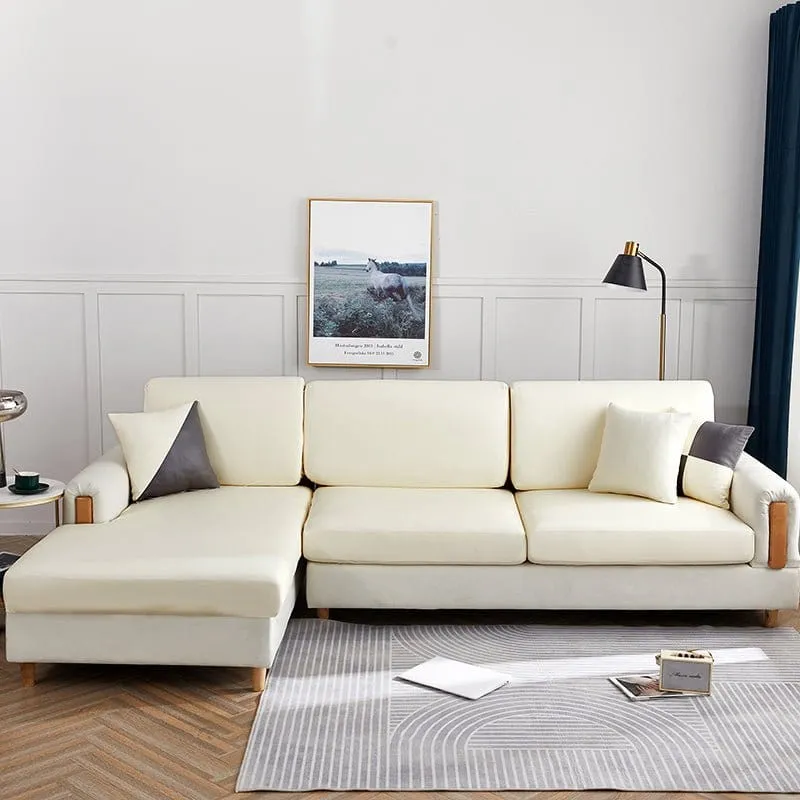 Housse de Coussin de Canapé en Simili Cuir