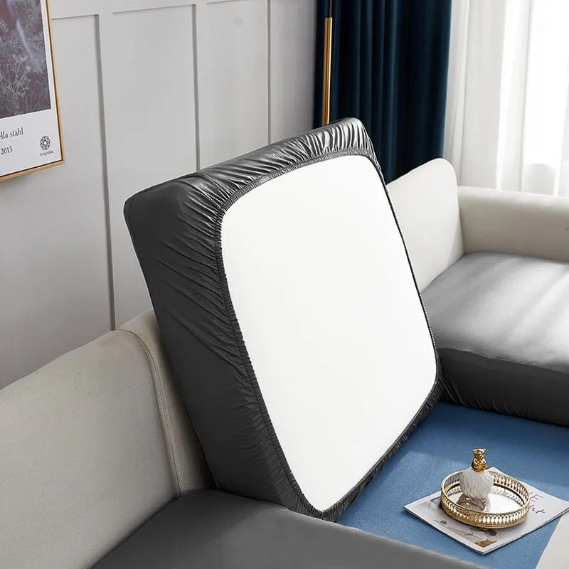 Housse de Coussin de Canapé en Simili Cuir