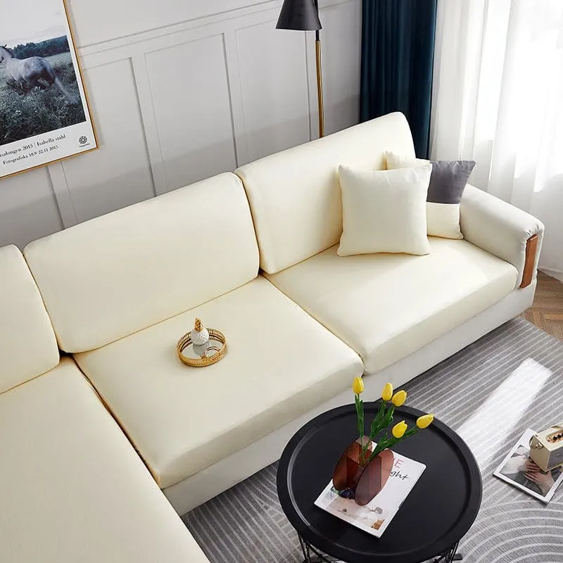 Housse de Coussin de Canapé en Simili Cuir