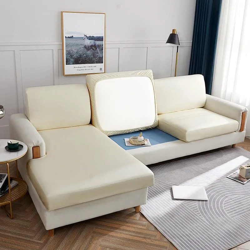 Housse de Coussin de Canapé en Simili Cuir