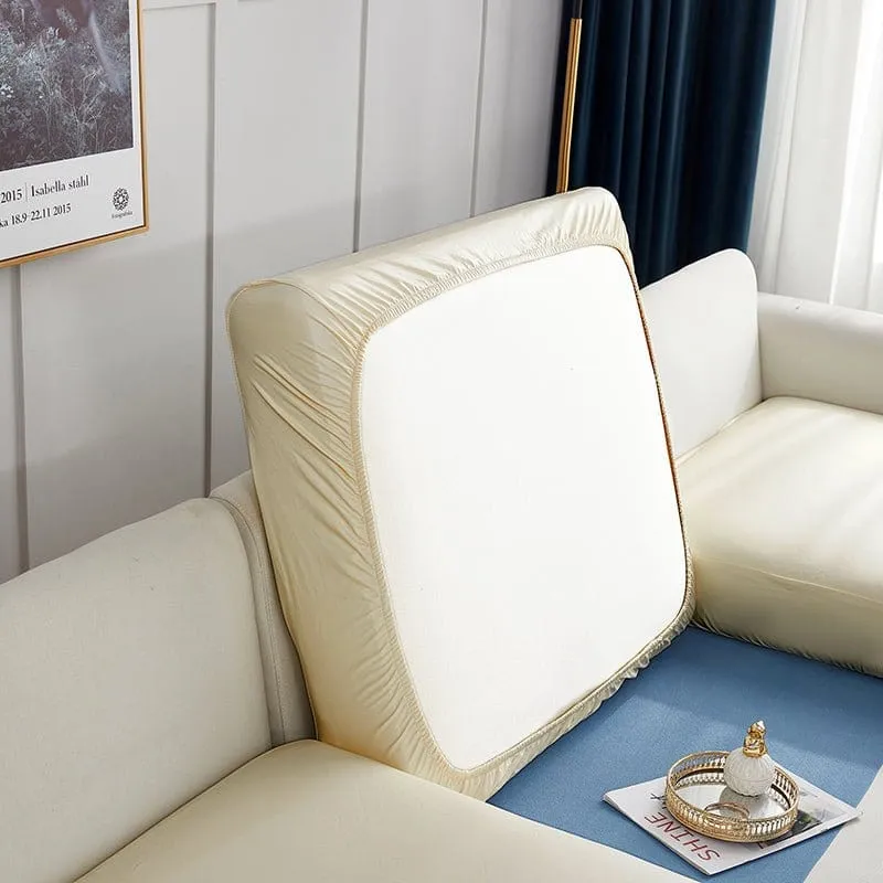 Housse de Coussin de Canapé en Simili Cuir