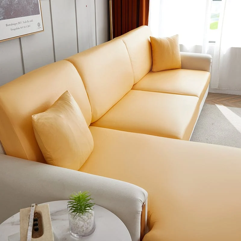 Housse de Coussin de Canapé en Simili Cuir
