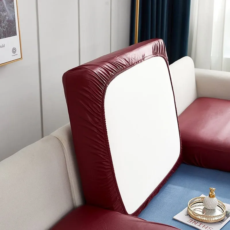 Housse de Coussin de Canapé en Simili Cuir