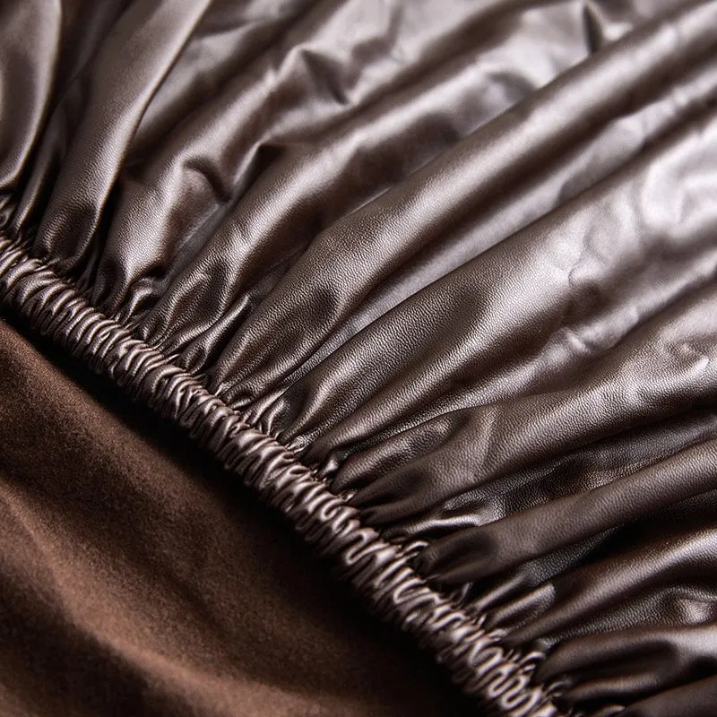 Housse de Coussin de Canapé en Simili Cuir