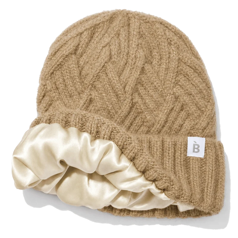 Bonnet en cachemire doublé de soie