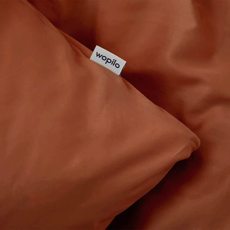 La housse de couette en satin de coton bio