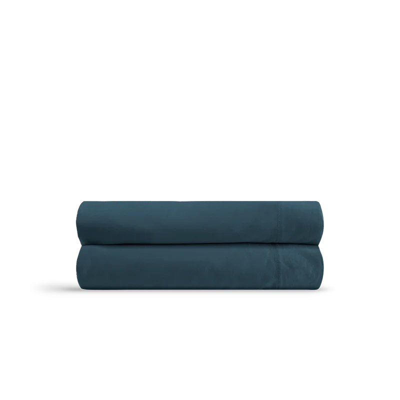 Le drap plat en satin de coton bio