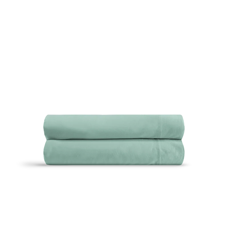 Le drap plat en satin de coton bio