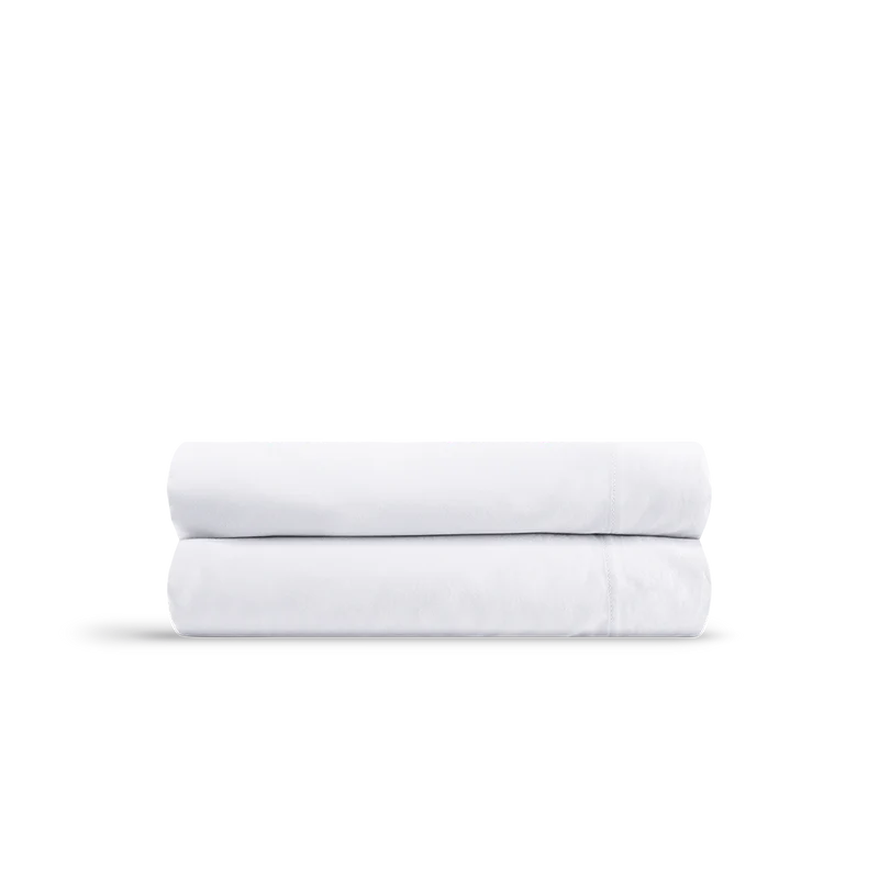 Le drap plat en satin de coton bio