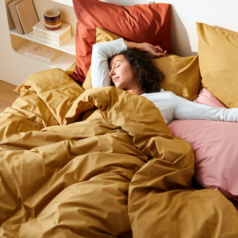 La housse de couette en percale de coton bio