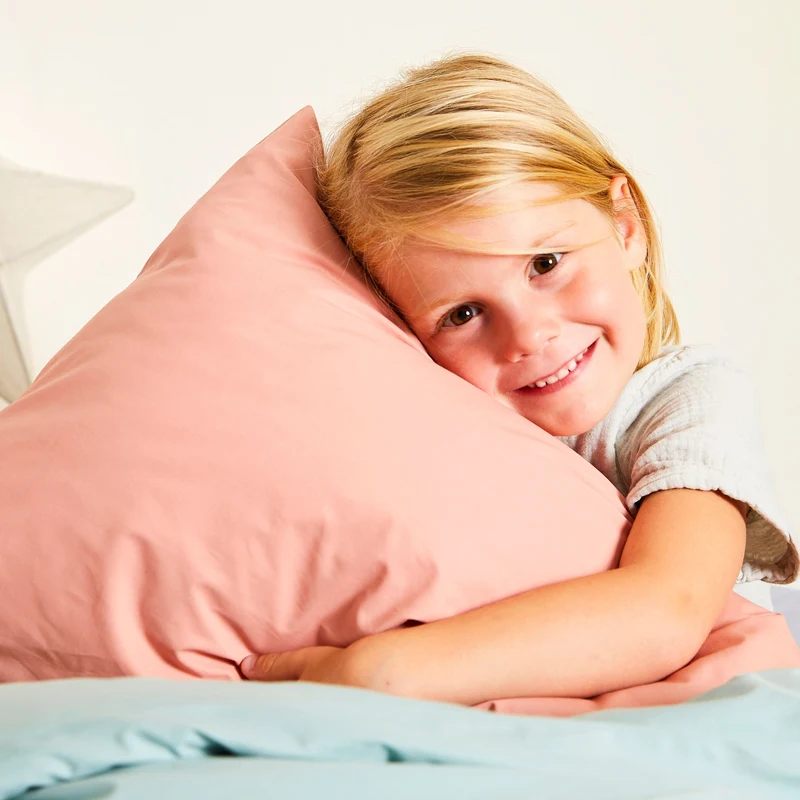 Taie d'oreiller enfant en percale de coton bio