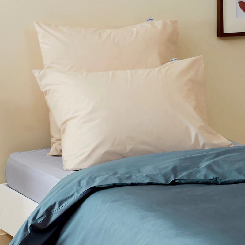 Taie d'oreiller enfant en percale de coton bio