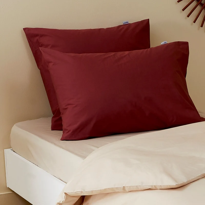 Taie d'oreiller enfant en percale de coton bio