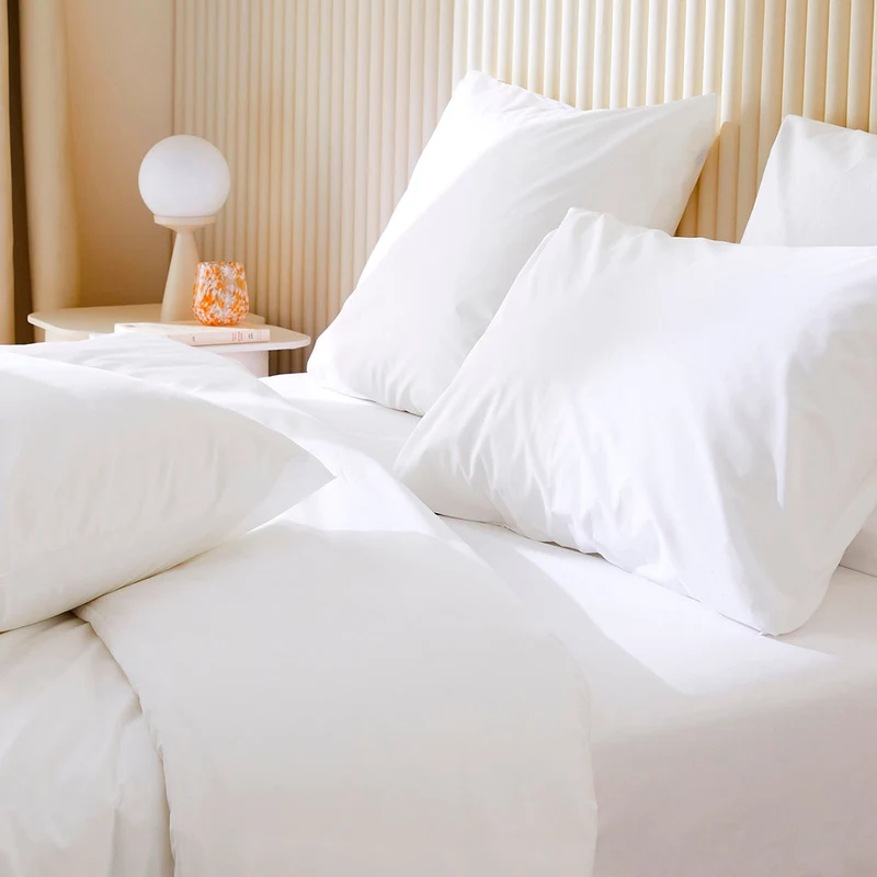 Le drap-housse en percale de coton bio
