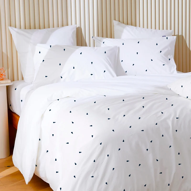 Le drap-housse en percale de coton bio