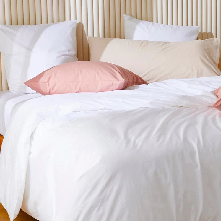 La taie d'oreiller en percale de coton bio
