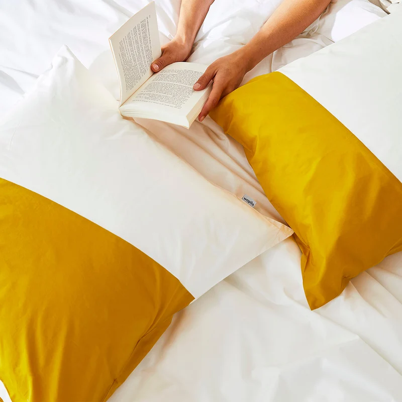 La taie d'oreiller en percale de coton bio