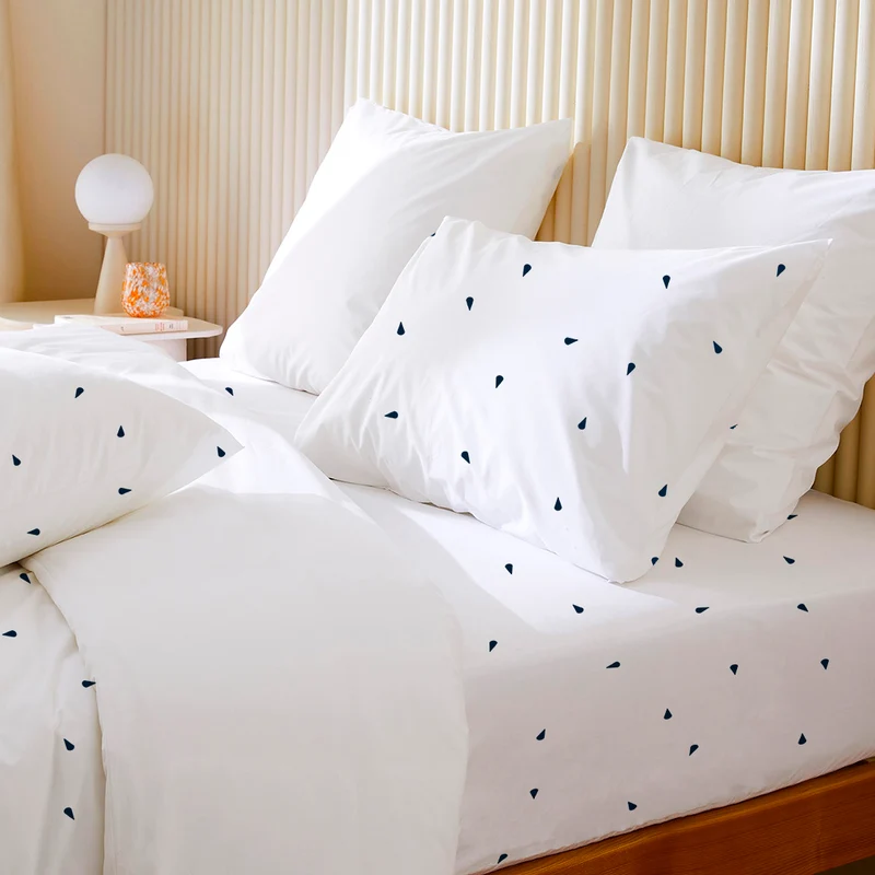 La taie d'oreiller en percale de coton bio