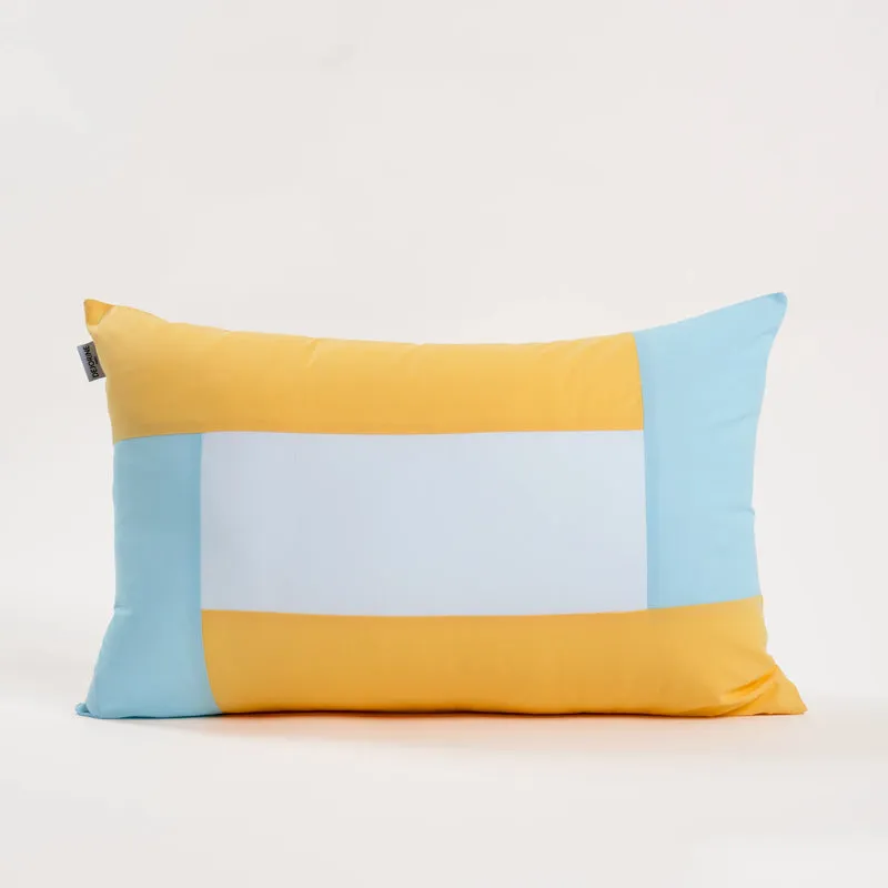 Housse de coussin Quadra Jaune et Bleu