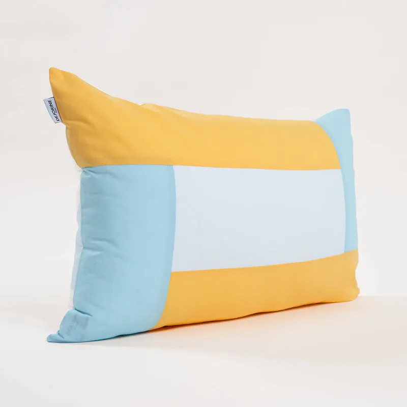 Housse de coussin Quadra Jaune et Bleu