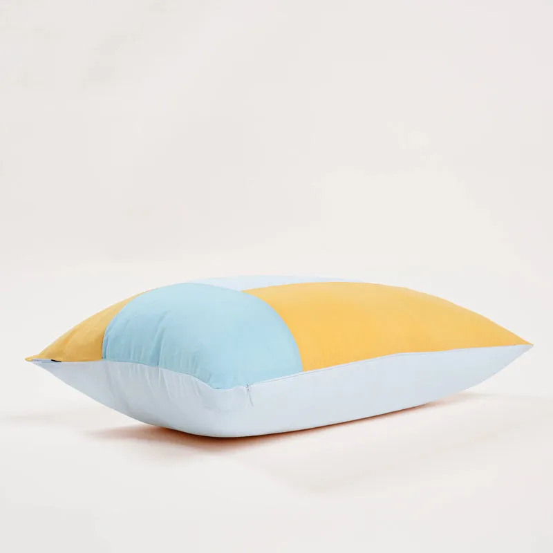 Housse de coussin Quadra Jaune et Bleu