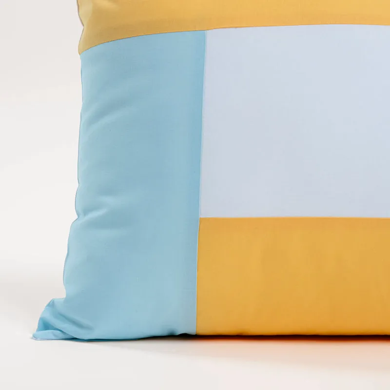 Housse de coussin Quadra Jaune et Bleu